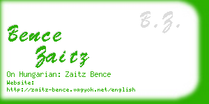 bence zaitz business card
